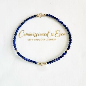 Diamond and Lapis Dual Station Bracelet